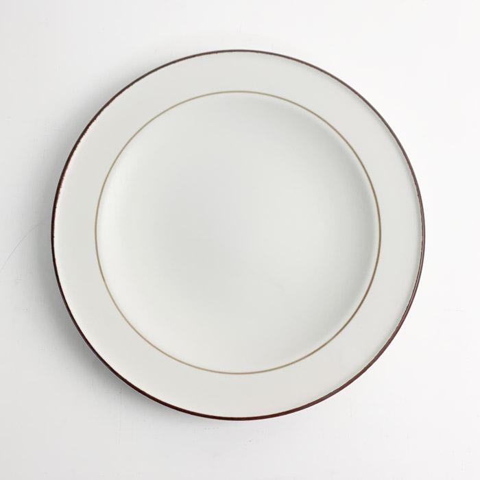 大皿 おしゃれ ブラウンエッヂ 8.0皿 盛り皿 カフェ風 24.6cm リム