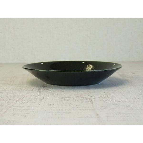 和食器 取り皿 艶黒砂目 白ドット皿 16.8cm 中皿 |  | 03