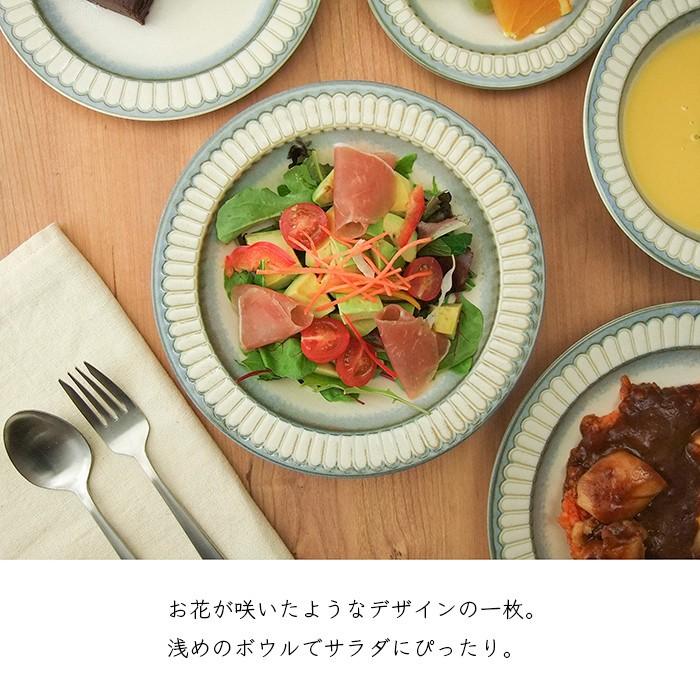 青い お花の サラダプレート 21cm 深皿 浅ボウル 美濃焼 食器 通販 器 スープ皿 |  | 02