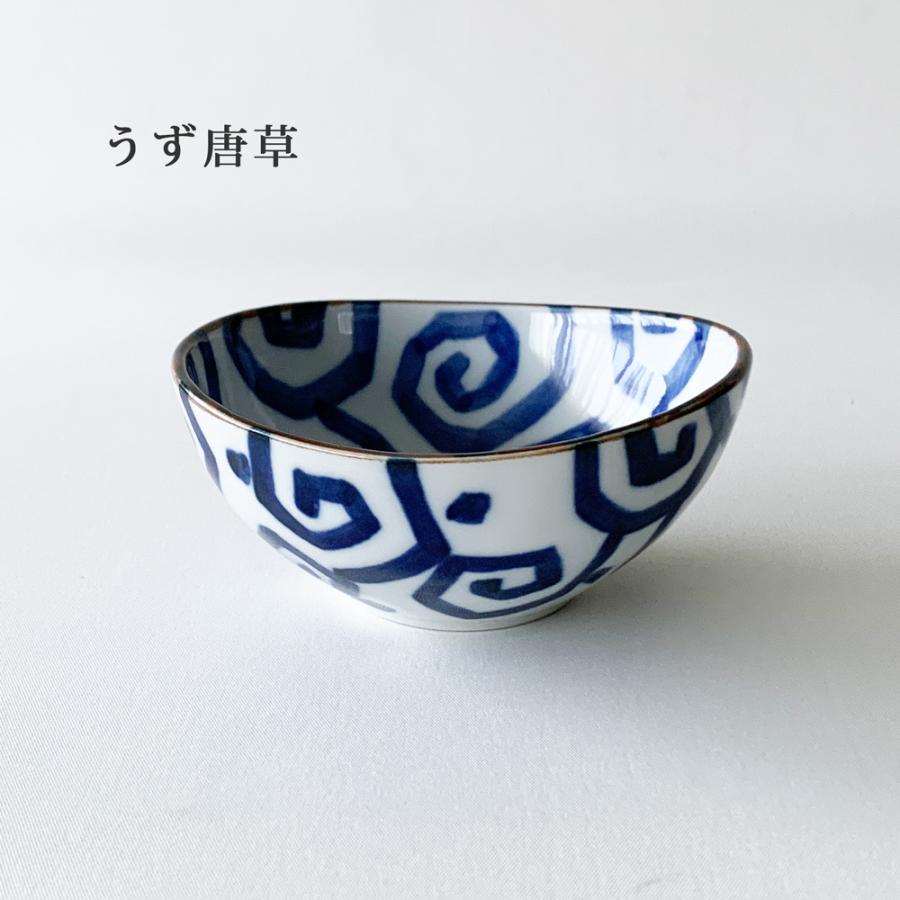 小鉢 おしゃれ 藍染め 楕円 3.5鉢 11cm 和食器 選べる3柄 和柄 鉢