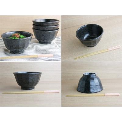 どんぶり 食器 おしゃれ たて削り 黒 ミニ丼 13.3cm 小 丼 器 鉢 丼鉢 煮物鉢 和食器 小丼 美濃焼 業務用食器|kitchengoods-bell|03