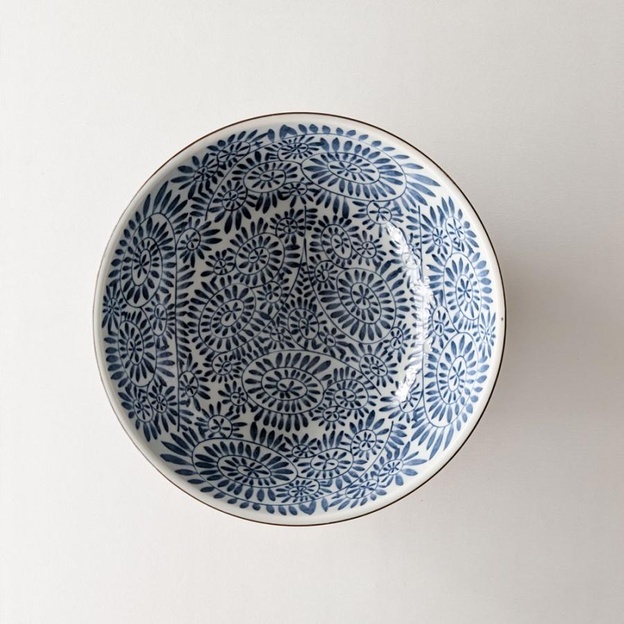 DON どんぶり 食器 藍染 タコ唐草 麺鉢 21.4cm 煮物鉢 丼鉢 おしゃれ