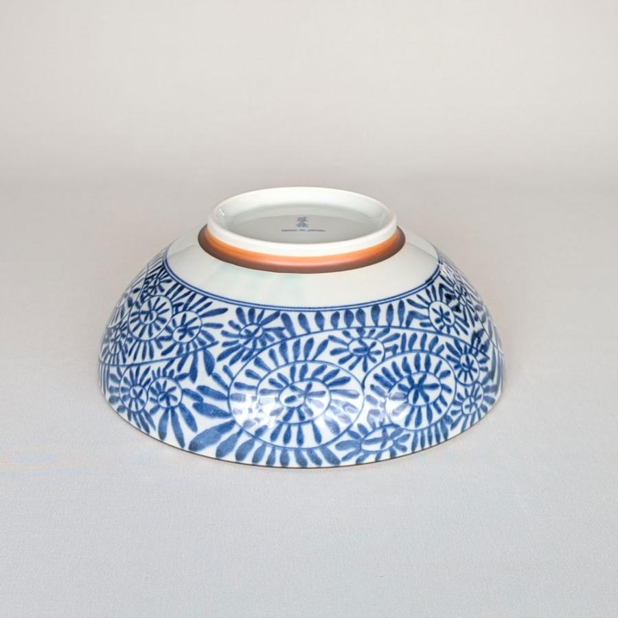 DON どんぶり 食器 藍染 タコ唐草 麺鉢 21.4cm 煮物鉢 丼鉢 おしゃれ