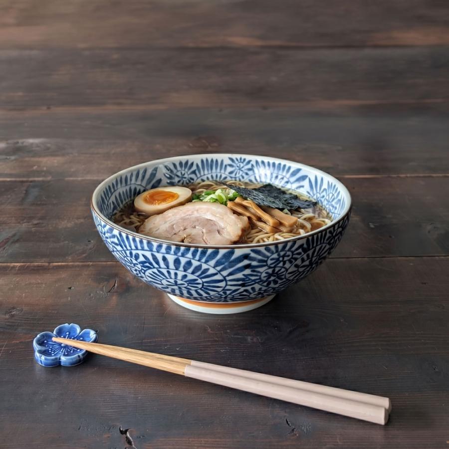 DON どんぶり 食器 藍染 タコ唐草 麺鉢 21.4cm 煮物鉢 丼鉢 おしゃれ