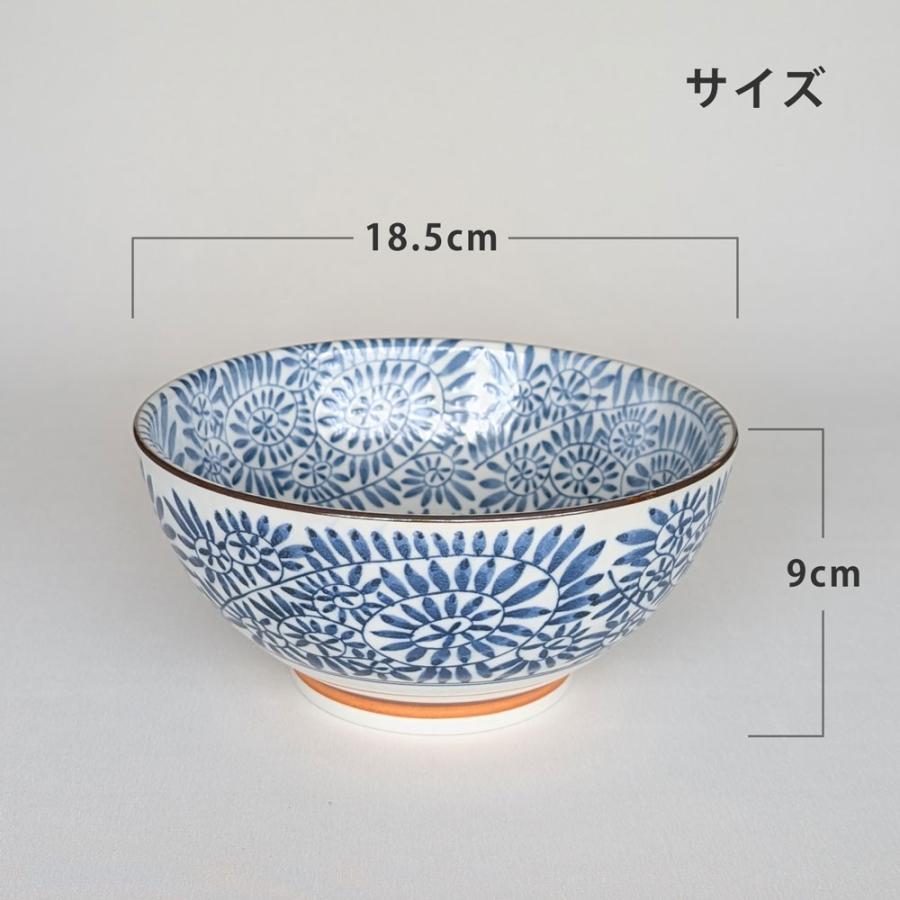 DON どんぶり 食器 藍染 タコ唐草 18.5cm さぬき丼 おしゃれ 器 丼 鉢