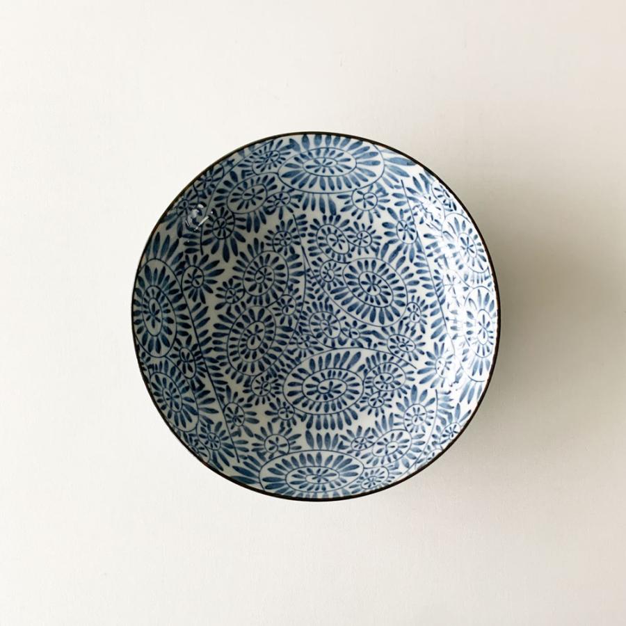 和食器 藍染 タコ唐草 深皿 21cm : みのさららヤフー店 - 通販 - Yahoo