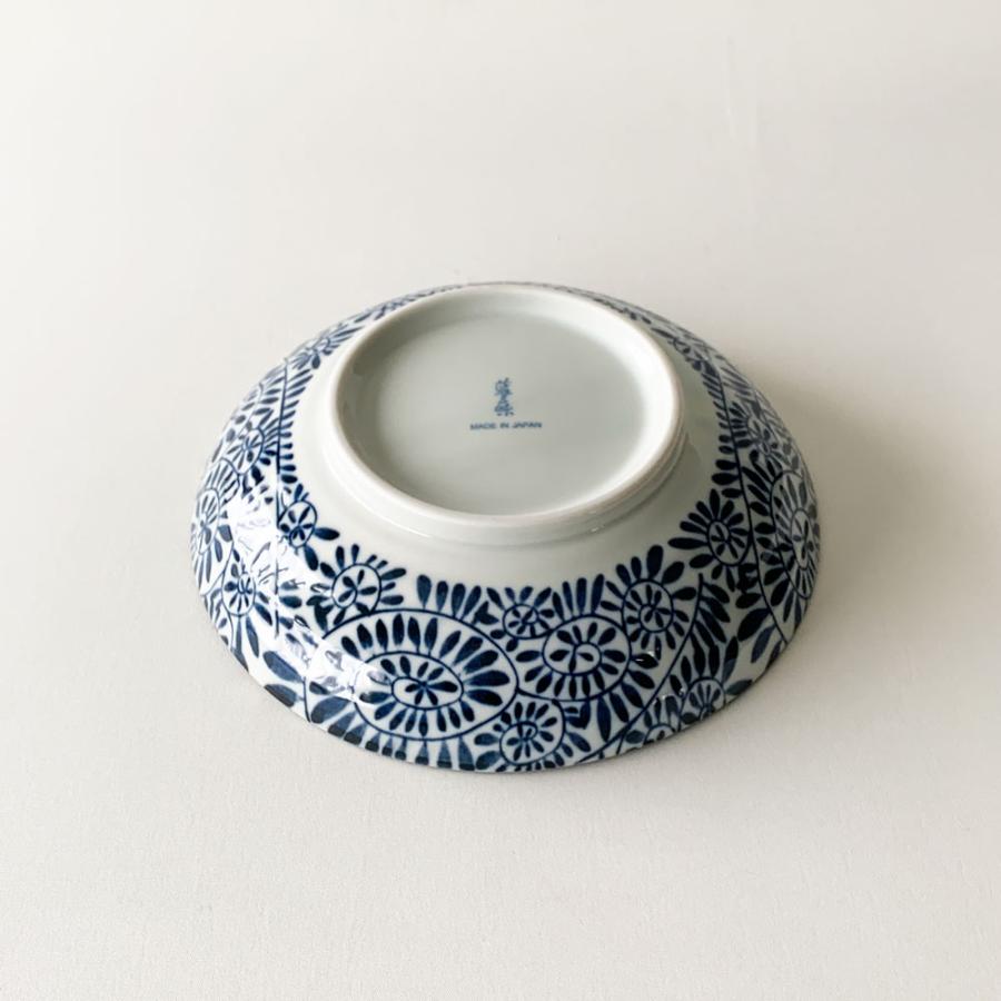 和食器 藍染 タコ唐草 深皿 21cm : みのさららヤフー店 - 通販 - Yahoo