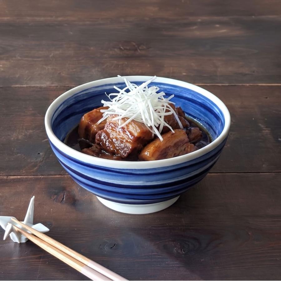 どんぶり 食器 呉須刷毛目 さぬき 丼 19cm おしゃれ 器 鉢 丼鉢 うどん