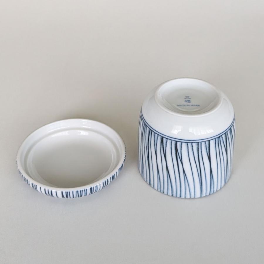蒸し碗 茶碗蒸し 碗蒸し 器 蓋付き 細十草【 焼板付 染付 】 美濃焼