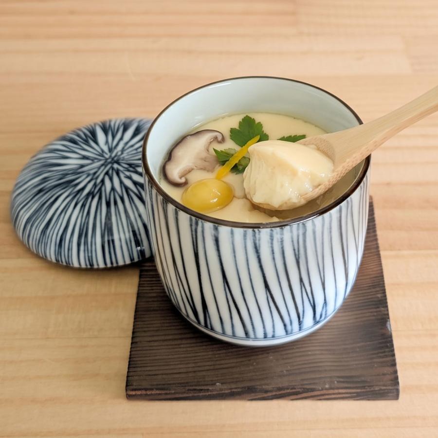 蒸し碗 茶碗蒸し 碗蒸し 器 蓋付き 細十草【 焼板付 染付 】 美濃焼