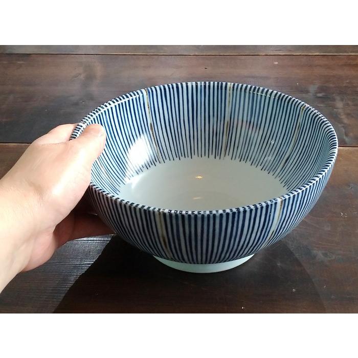 美濃焼 清秀 大鉢 染付十草 18センチ 丼 ラーメン鉢 十草模様 15セット