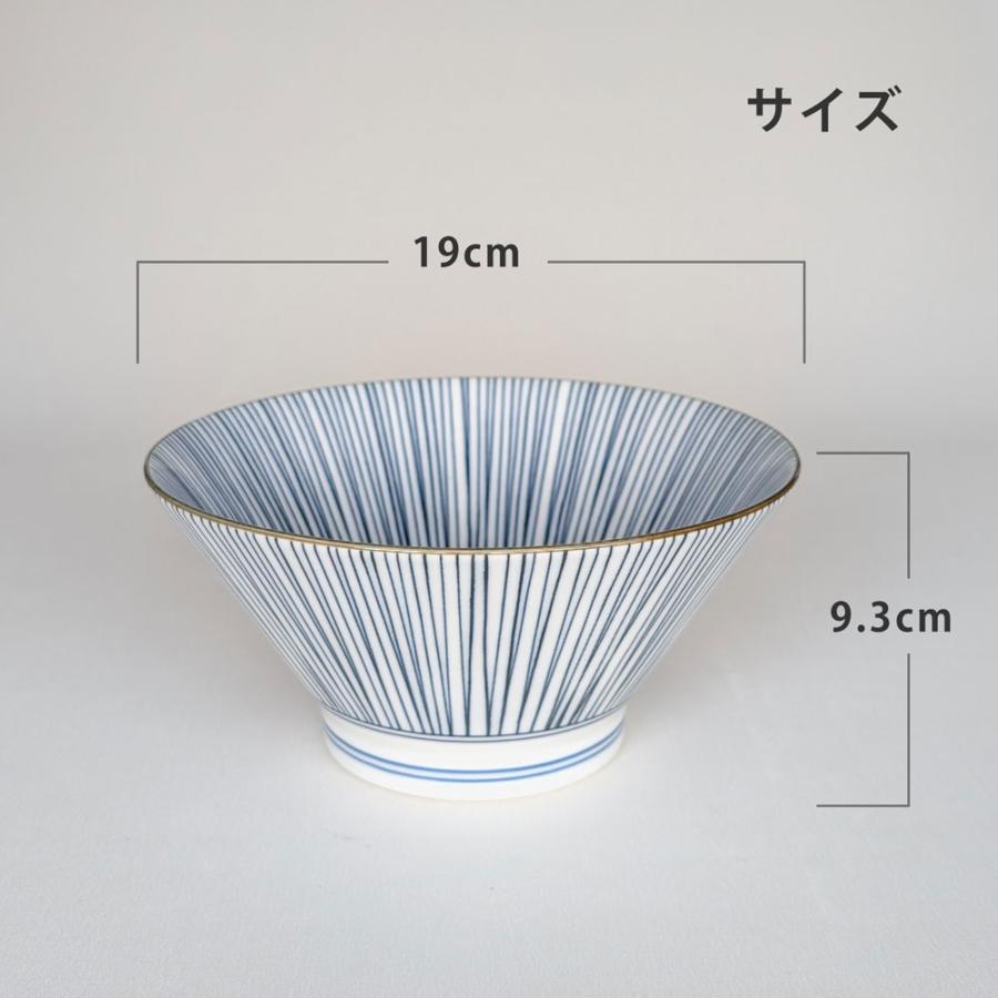 どんぶり 食器 おしゃれ 細十草 反形 19cm 丼 ラーメン丼 鉢 うどん鉢