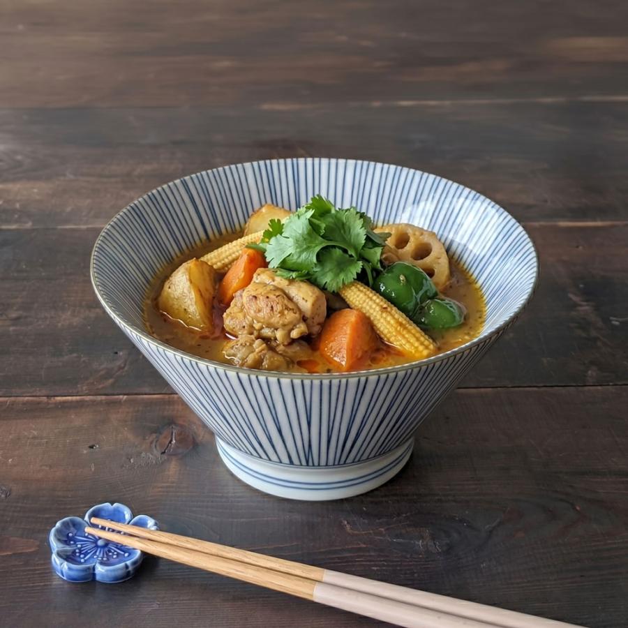 KILLSTAR キルスター どんぶり 皿 どんぶり 食器 おしゃれ 細十草 反形 19cm 丼 ラーメン丼 鉢 うどん鉢