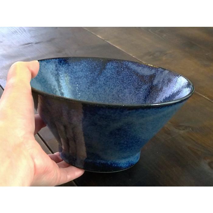 DON どんぶり 食器 おしゃれ 窯変紺 反形 19cm 丼 ラーメン丼 鉢