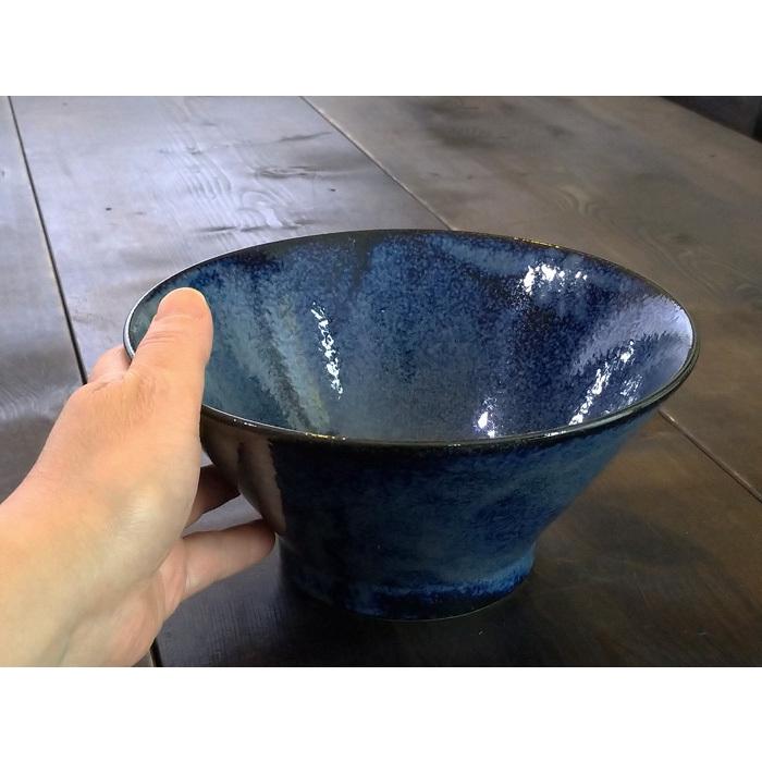 DON どんぶり 食器 おしゃれ 窯変紺 反形 19cm 丼 ラーメン丼 鉢