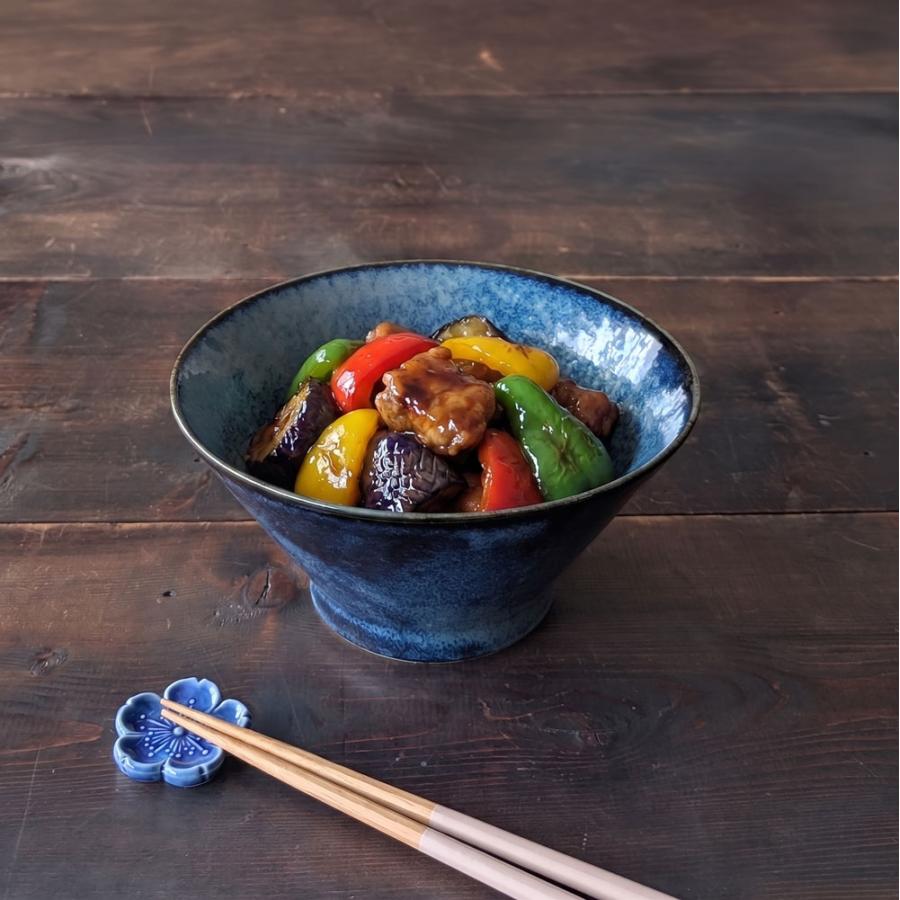 DON どんぶり 食器 おしゃれ 窯変紺 反形 19cm 丼 ラーメン丼 鉢