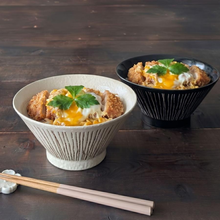 DON どんぶり 食器 おしゃれ 彫十草 反形 19cm 丼 ラーメン丼 鉢