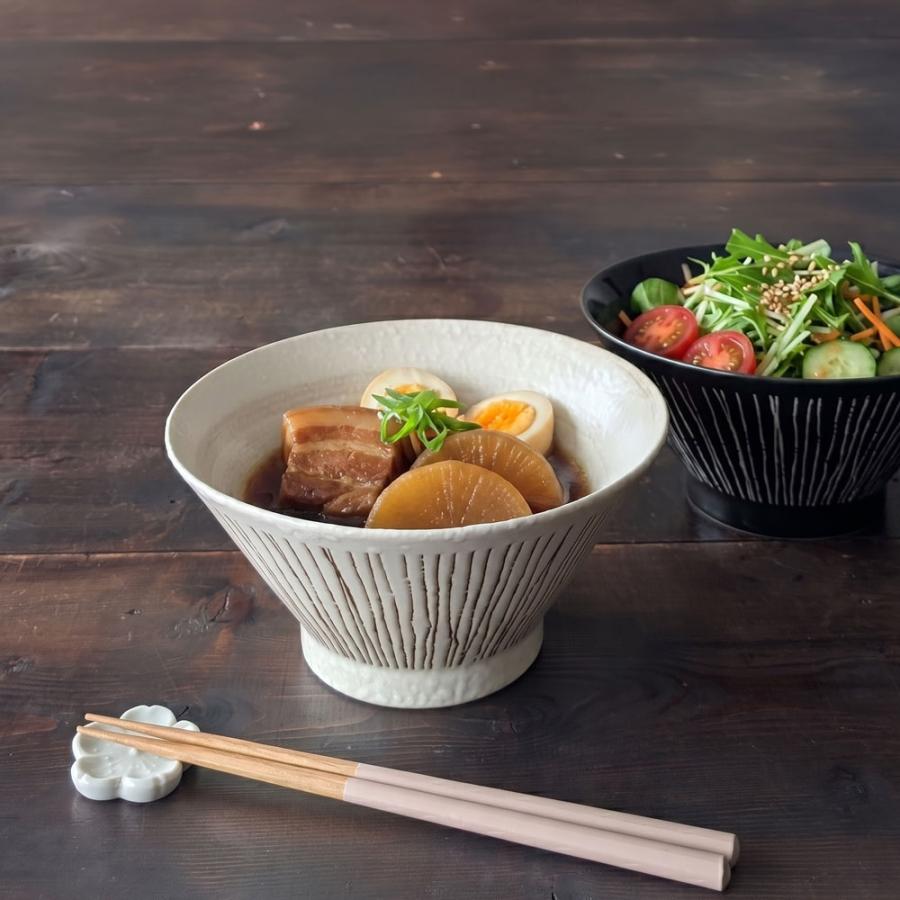 DON どんぶり 食器 おしゃれ 彫十草 反形 19cm 丼 ラーメン丼 鉢