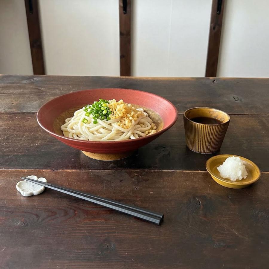 そば食器 錆朱くるみ 櫛目 1人前 そば食器セット 一人前 ざるそば