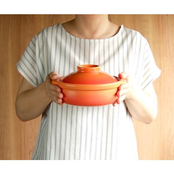 土鍋 一人用 おしゃれ 直火専用 耐熱宴ベイク土鍋 6号選べる2色
