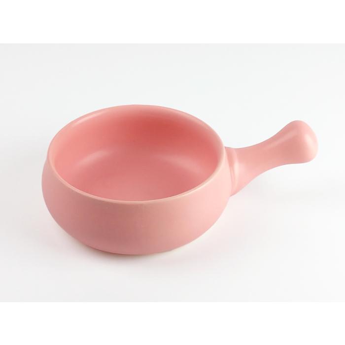 IVORY（アイボリー） グラタン皿 耐熱皿 片手鍋 ピンク 浅型 直径13cm