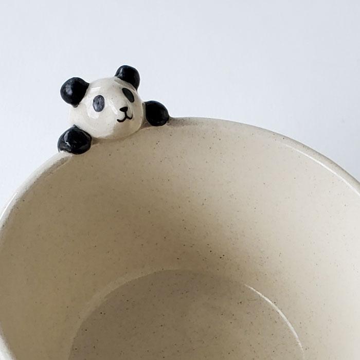 ま工房 パンダ スープカップ 陶器 おしゃれ 手作り おもしろ かわいい