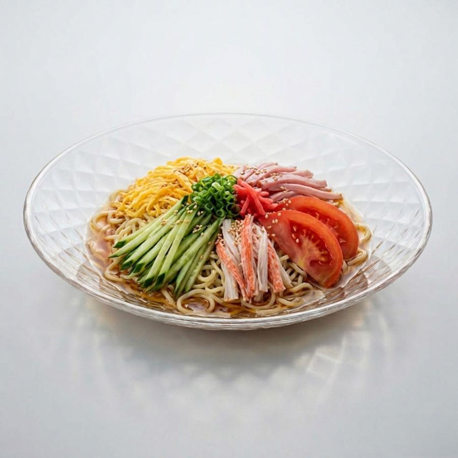 そば食器 2人 ざるそば セット 食器 光華 ガラス そうめん 麺皿2枚