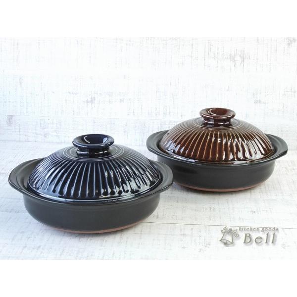 菊花 土鍋 9号 直火専用 4〜5人用 おしゃれ 日本製 萬古焼 銀峯 送料