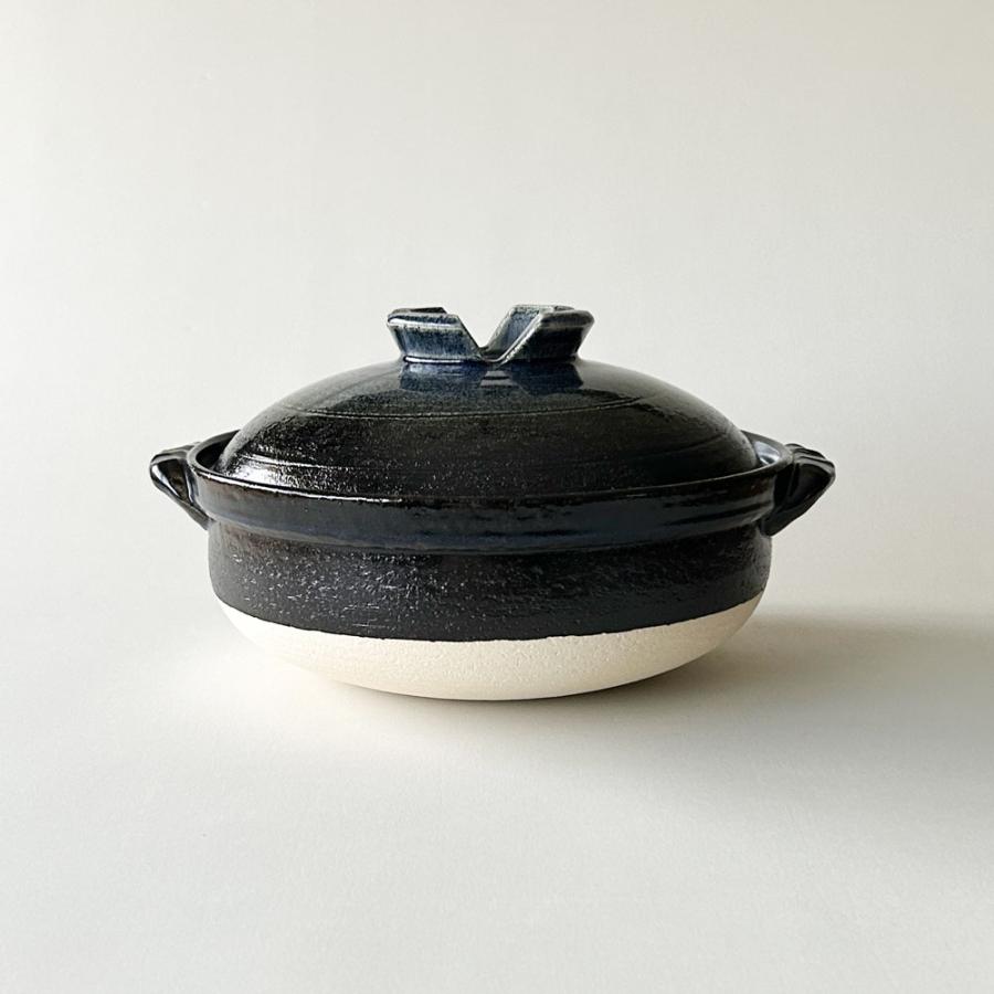 土鍋 9号 おしゃれ 日本製 直火対応 4〜5人 瑠璃釉 萬古焼 高耐熱 送料