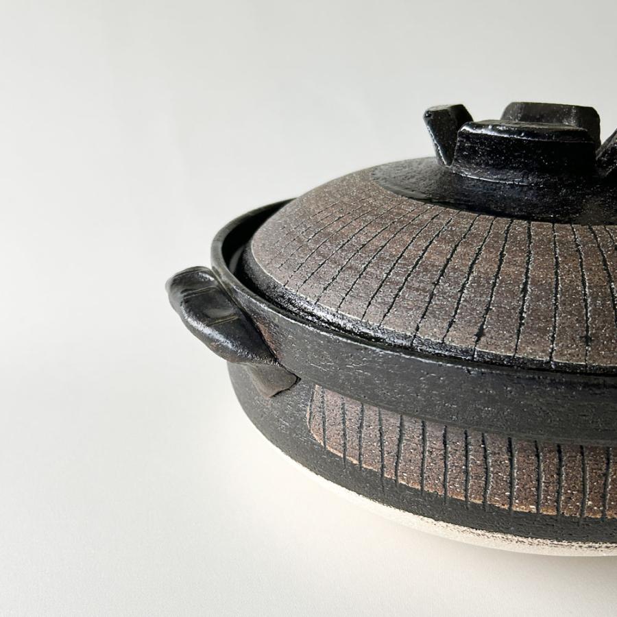 土鍋　9号、10号　4個セット　未使用品 楽天市場】土鍋 9号 4人用 セット 黒十草 直火専用 おしゃれ 日本製