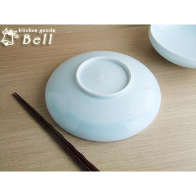 東海 快山窯 青白磁 牡丹彫 6.5 鉄鉢 19cm 箱入 手彫/高級 盛鉢/お菓子