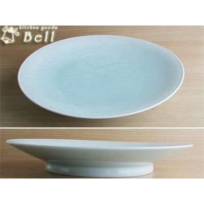 美濃焼　快山窯　青白磁　中皿　5枚セット 和皿 和食器　盛り皿　23センチ 美濃焼 快山窯 青白磁 中皿 5枚セット 和皿 和食器