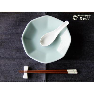 青彩 八角チャーハン皿 青磁 中華食器 中華皿 日本製 業務用食器 : み