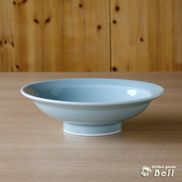 青彩 7.0丸 高台皿 22cm 中華食器/皿/青磁/チャーハン 天津飯 餃子