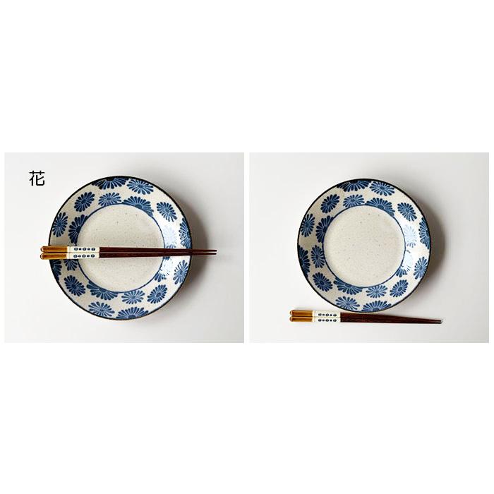 食器セット 皿 ぱいかじ6.0皿と箸5柄セット おしゃれ 18.8cm 和食器 箸