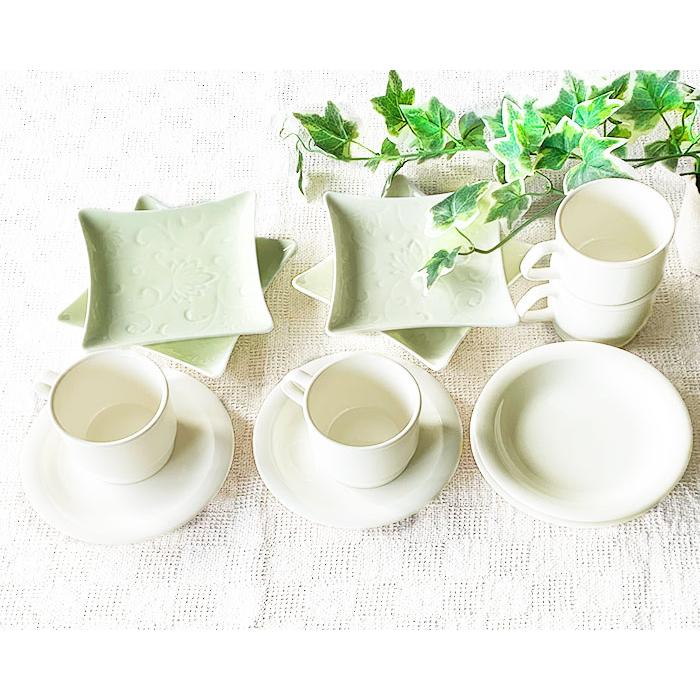 食器セット ティータイムセット 4人用 12点セット 3種類 おしゃれ 洋食器 カフェ食器 おうちカフェ : みのさららヤフー店 - 通販 ...