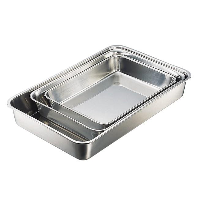 エコクリーン 18-8角バット10枚取 ステンレス バット : キッチングッズ