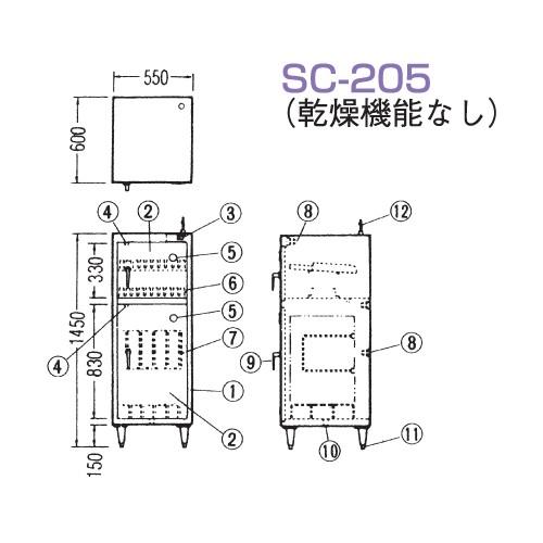 ニチワ 電気包丁まな板殺菌庫 SC-205 : キッチングッズ柳屋 ヤフー店