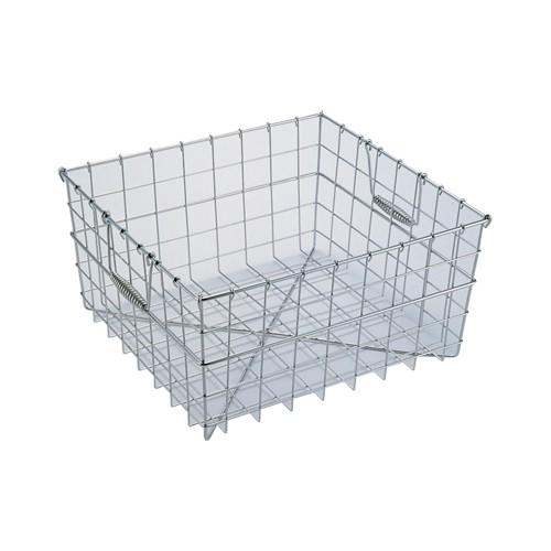 MT 18-8食器カゴ A-3 400×300×180mm テーパー付 給食 食器かご