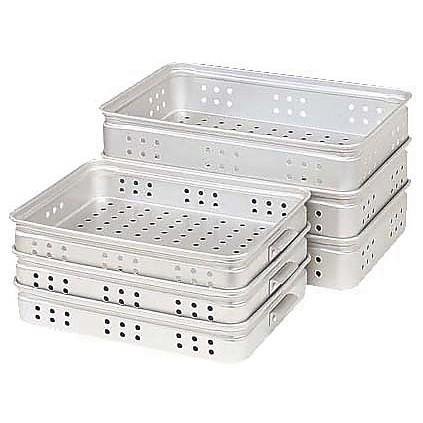 アカオ アルミ穴明手付番重（大）80mm : キッチングッズ柳屋 ヤフー店