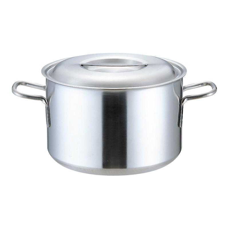 半寸胴鍋 仔犬印 プロデンジ半寸胴 48cm IH対応 ステンレス半寸胴鍋 業務