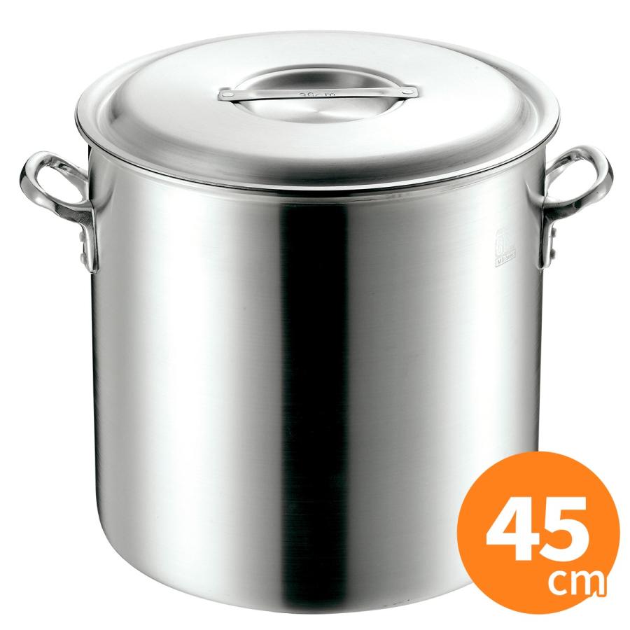 寸胴鍋 MTI プロガスト寸胴鍋45cm 目盛付 アルミ寸胴鍋 業務用 家庭用