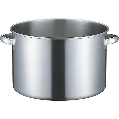 半寸胴鍋 仔犬印 19-0 IH半寸胴鍋 28cm（蓋無）  業務用 家庭用 プロ用 イベント用 催事 行事 炊き出し 自治会 町内会 まとめ買いOK 大量注文OK スープ 煮込み