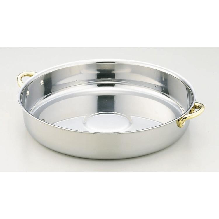 ○2ー3人用○ 日本製 MA 18-0ステンレス製両手付すき焼き鍋 24cm