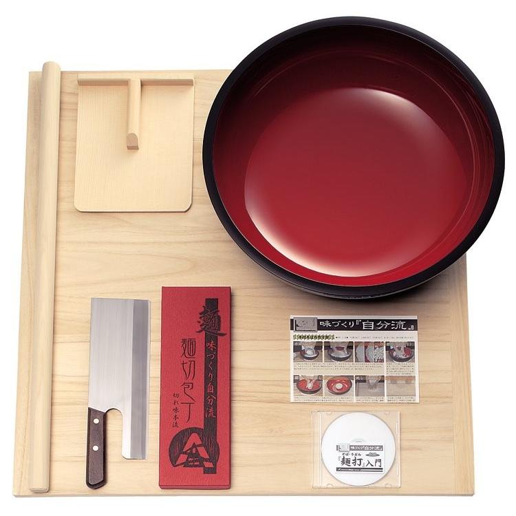 新品そば打ちセットDVD付き そば道具 普及型そば打ちセット(大) A-1260 そば打ちDVD付 : キッチン