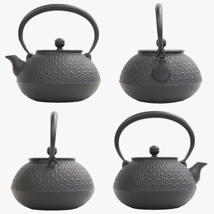 破損保証付き 南部鉄器 南部鉄瓶 岩鋳 平丸亀甲 9型 黒焼付 1.1L 日本