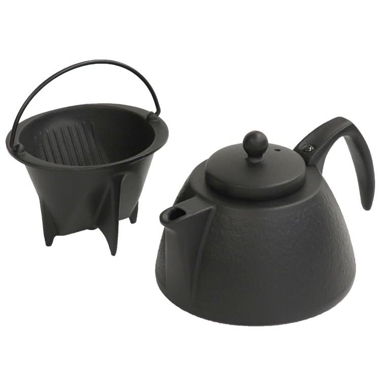 岩鋳（IWACHU） コーヒーポットセット ブラック 南部鉄器 日本製 IH