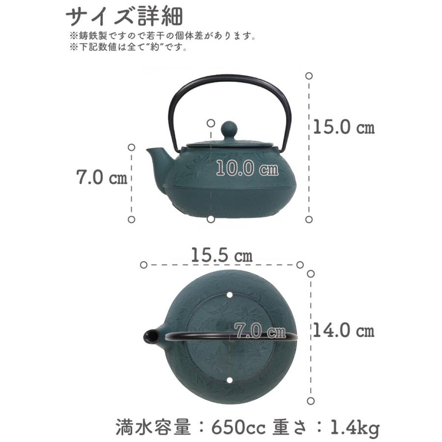 岩鋳（IWACHU） 急須 南部鉄器 ティーポット カラーポット 5型カエデ