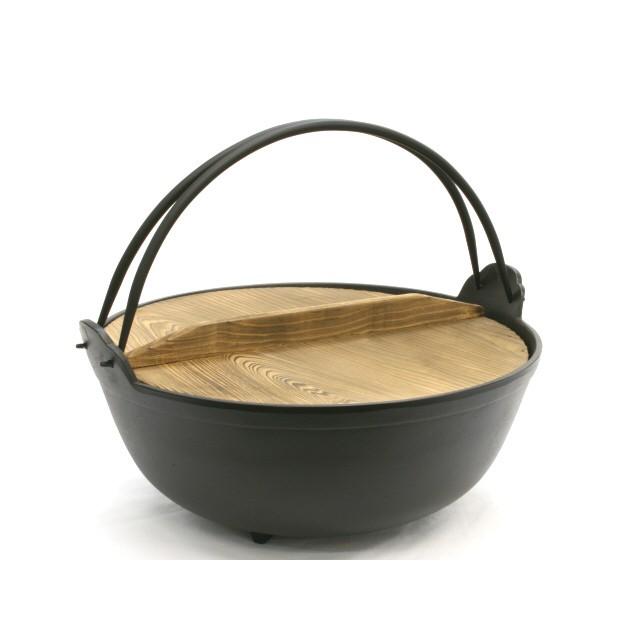 岩鋳（IWACHU） ふる里鍋 田舎鍋 南部鉄器 深型 焼付 33cm 日本製