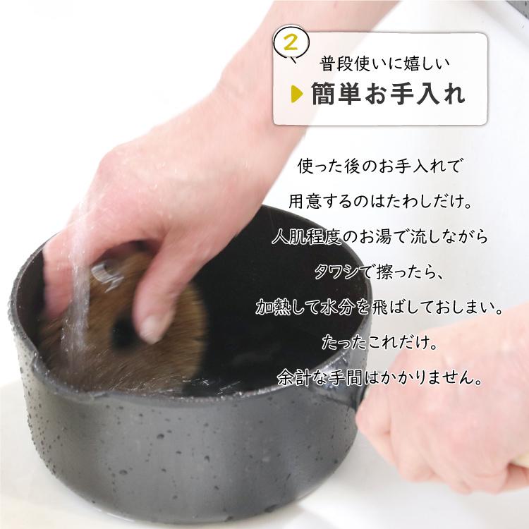 岩鋳（IWACHU） 片手鍋 南部鉄器 16cm 木柄付き ガラス蓋付き片手鍋